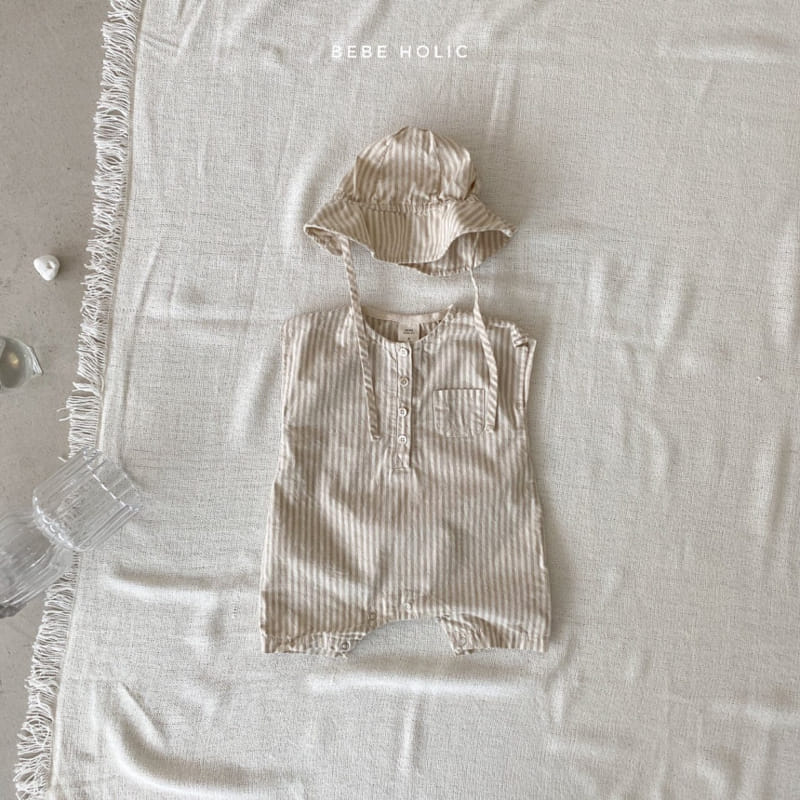 BEBE HOLIC - Korean Children Fashion - #Kfashion4kids - Classic Bodysuit with Bucket Hat - 2