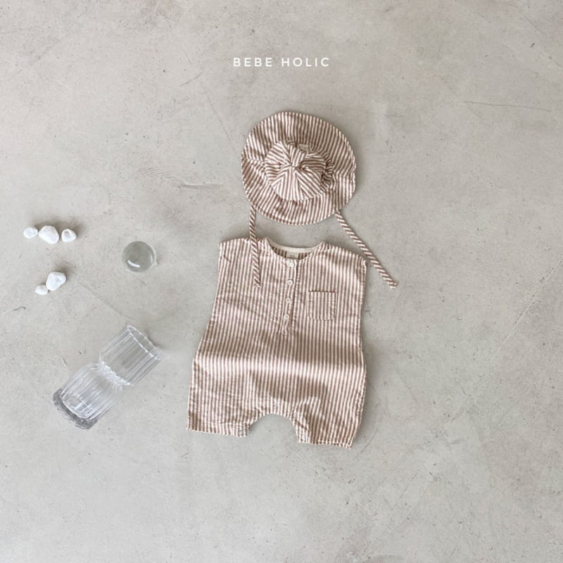 BEBE HOLIC - Korean Children Fashion - #Kfashion4kids - Classic Bodysuit with Bucket Hat - 3