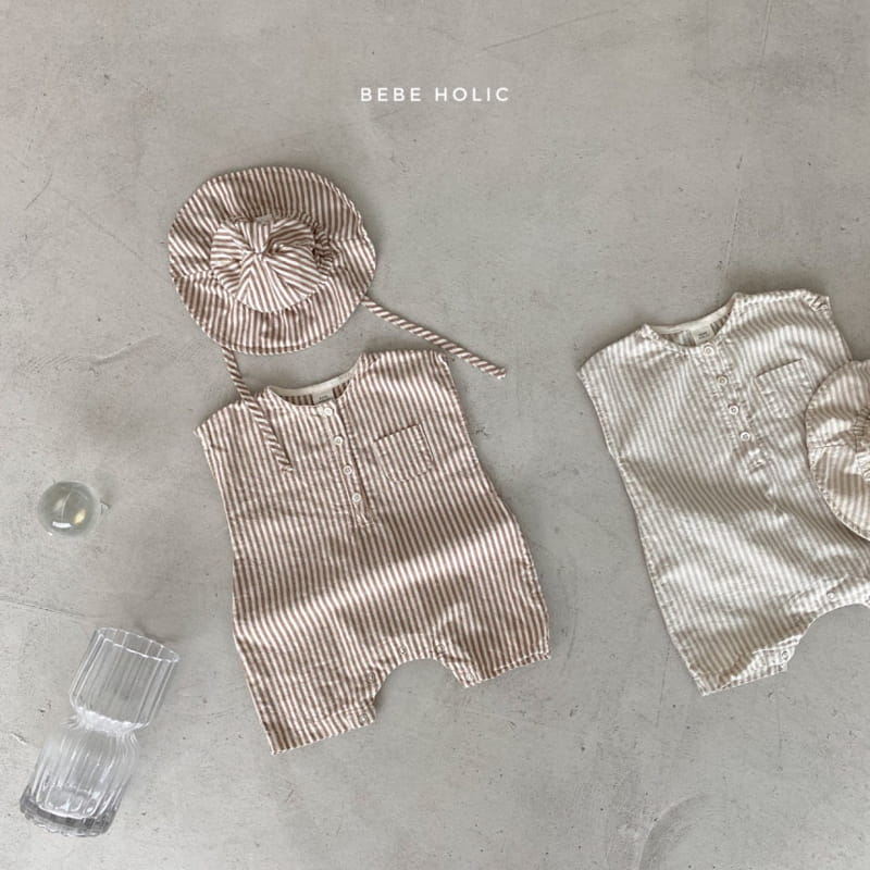 BEBE HOLIC - Korean Children Fashion - #Kfashion4kids - Classic Bodysuit with Bucket Hat - 4