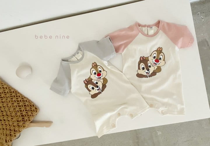 BEBE NINE - Korean Children Fashion - #Kfashion4kids - Squirrel Raglan Bodysuit - 6