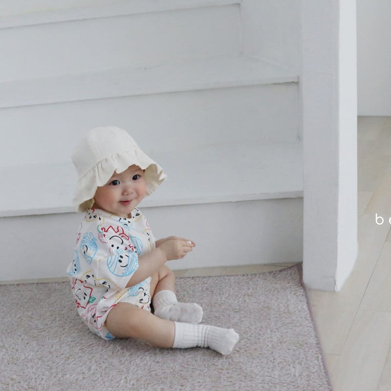 BEBE NINE - Korean Children Fashion - #Kfashion4kids - Puzzle Smile Bodysuit - 2