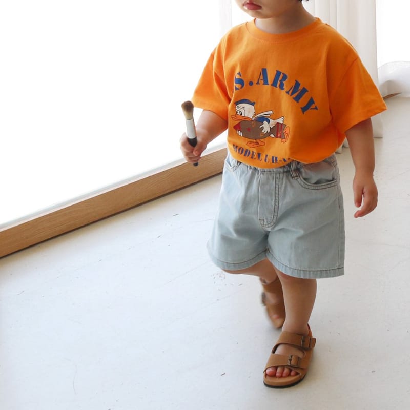 BEBE NINE - Korean Children Fashion - #Kfashion4kids - Kids Denim Shorts - 4