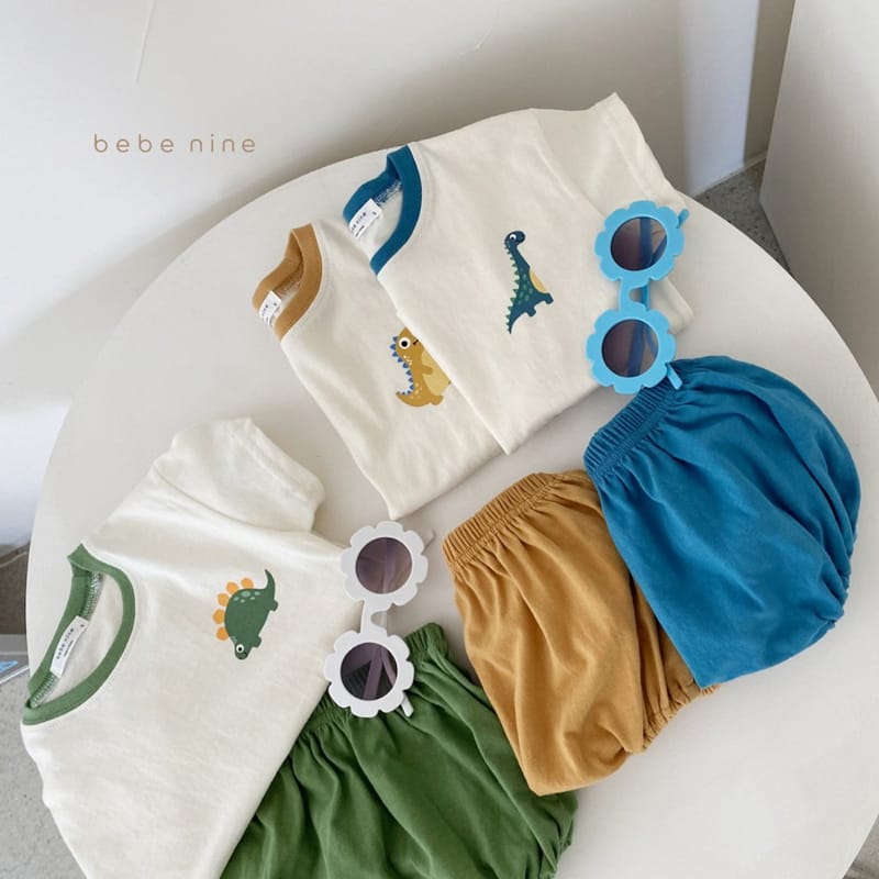 BEBE NINE - Korean Children Fashion - #Kfashion4kids - Dinosaur Top Bottom Set - 5