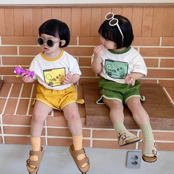 BEBE NINE - Korean Children Fashion - #Kfashion4kids - Friends Top Bottom Set