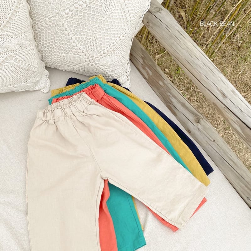 BLACK BEAN - Korean Children Fashion - #Kfashion4kids - Linen Capri Pants - 10