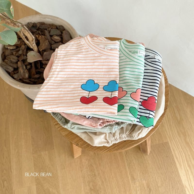 BLACK BEAN - Korean Children Fashion - #Kfashion4kids - Uni Bebe Top Bottom Set - 10