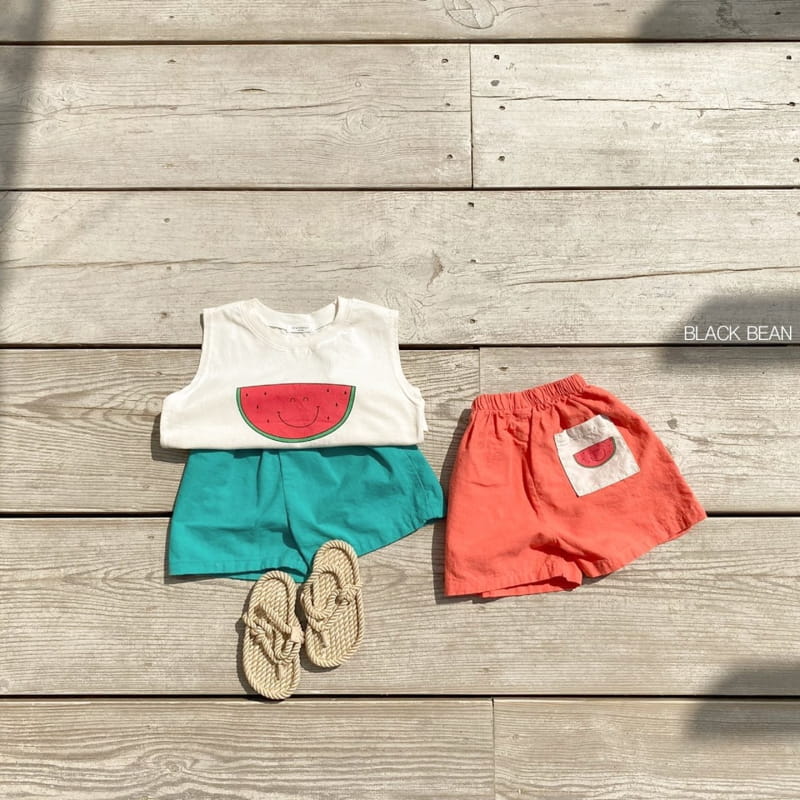 BLACK BEAN - Korean Children Fashion - #Kfashion4kids - Watermelon Top Bottom Set