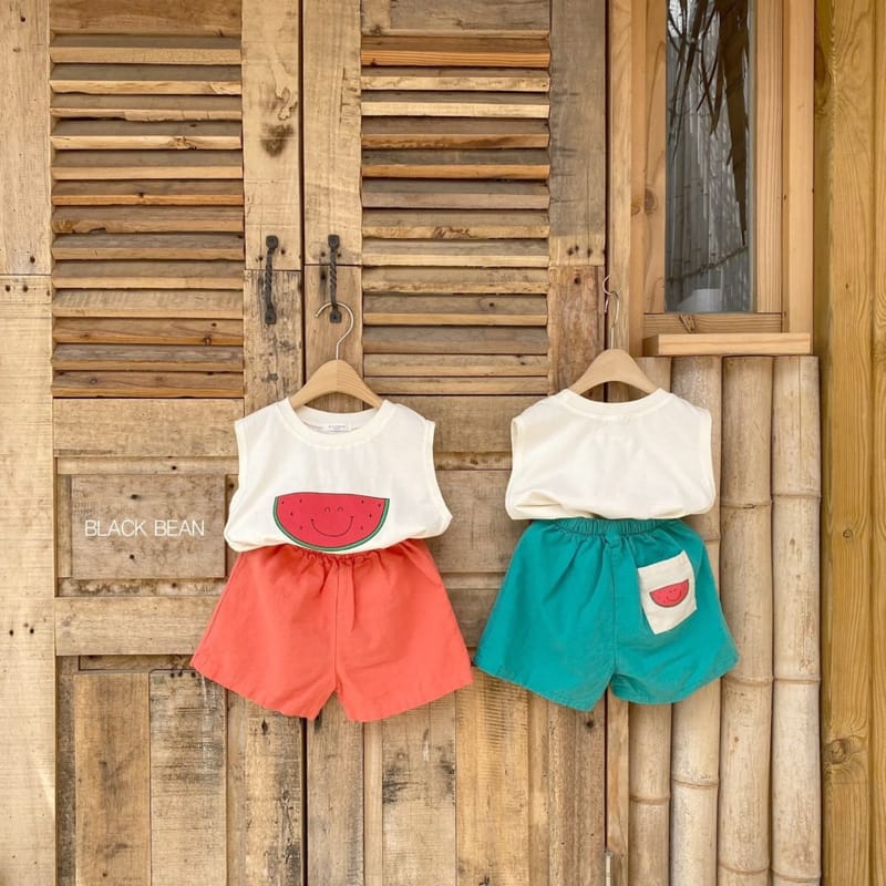BLACK BEAN - Korean Children Fashion - #Kfashion4kids - Watermelon Top Bottom Set - 3