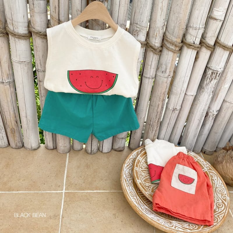 BLACK BEAN - Korean Children Fashion - #Kfashion4kids - Watermelon Top Bottom Set - 5