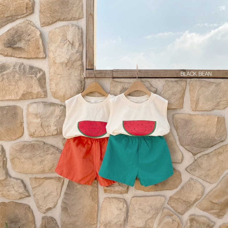 BLACK BEAN - Korean Children Fashion - #Kfashion4kids - Watermelon Top Bottom Set - 6