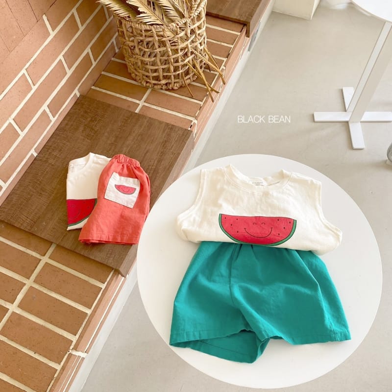 BLACK BEAN - Korean Children Fashion - #Kfashion4kids - Watermelon Top Bottom Set - 9