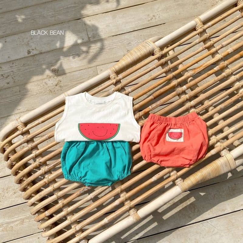 BLACK BEAN - Korean Children Fashion - #Kfashion4kids - Watermelon Bebe Top Bottom Set