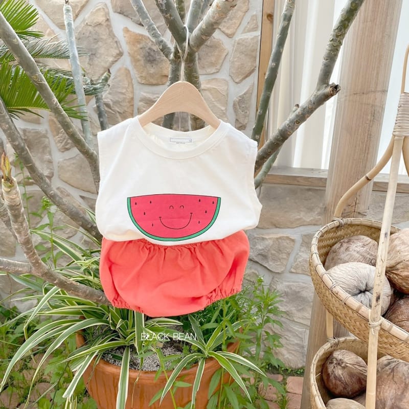 BLACK BEAN - Korean Children Fashion - #Kfashion4kids - Watermelon Bebe Top Bottom Set - 5