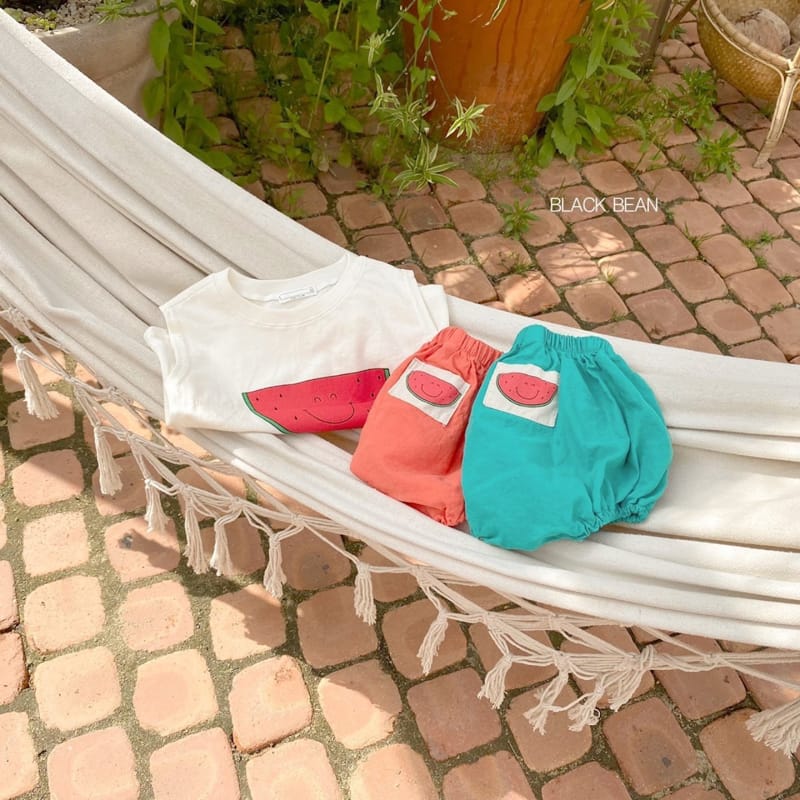 BLACK BEAN - Korean Children Fashion - #Kfashion4kids - Watermelon Bebe Top Bottom Set - 6