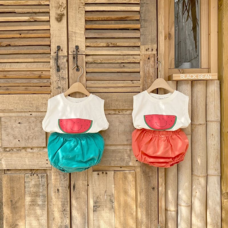 BLACK BEAN - Korean Children Fashion - #Kfashion4kids - Watermelon Bebe Top Bottom Set - 7