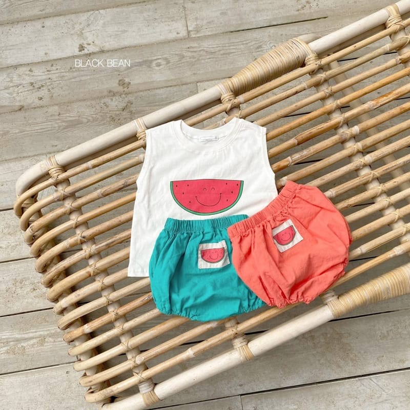 BLACK BEAN - Korean Children Fashion - #Kfashion4kids - Watermelon Bebe Top Bottom Set - 9