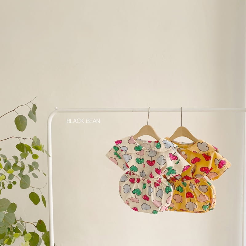 BLACK BEAN - Korean Children Fashion - #Kfashion4kids - Bcloud Flower Bebe Top Bottom Set - 2