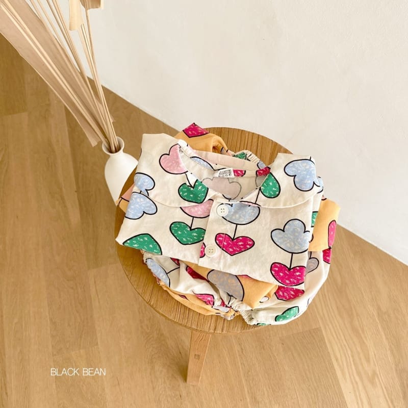BLACK BEAN - Korean Children Fashion - #Kfashion4kids - Bcloud Flower Bebe Top Bottom Set - 3