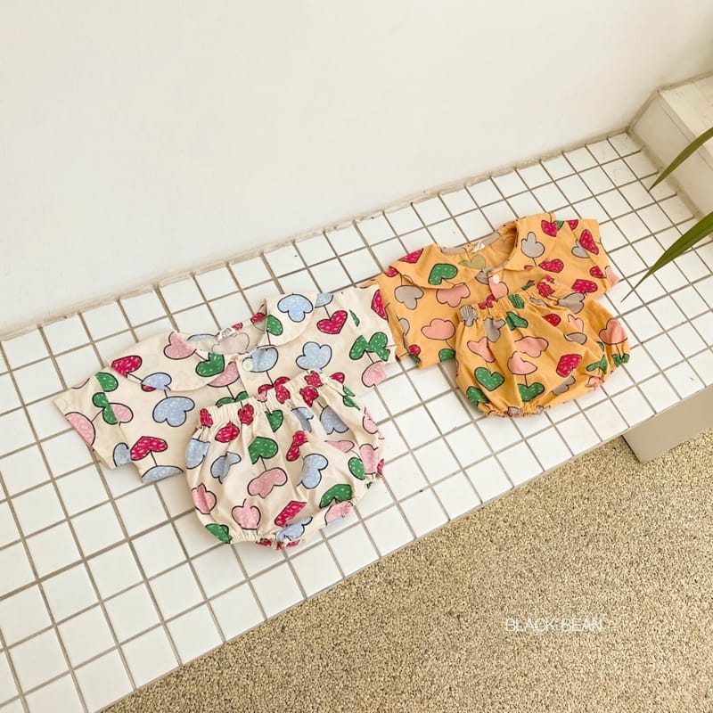 BLACK BEAN - Korean Children Fashion - #Kfashion4kids - Bcloud Flower Bebe Top Bottom Set - 4