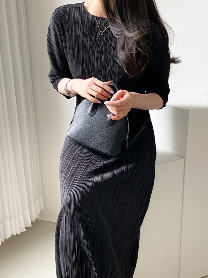 BLACKBANANA - Korean Children Fashion - #Kfashion4kids - Maxi Wrinkle One-piece - 3