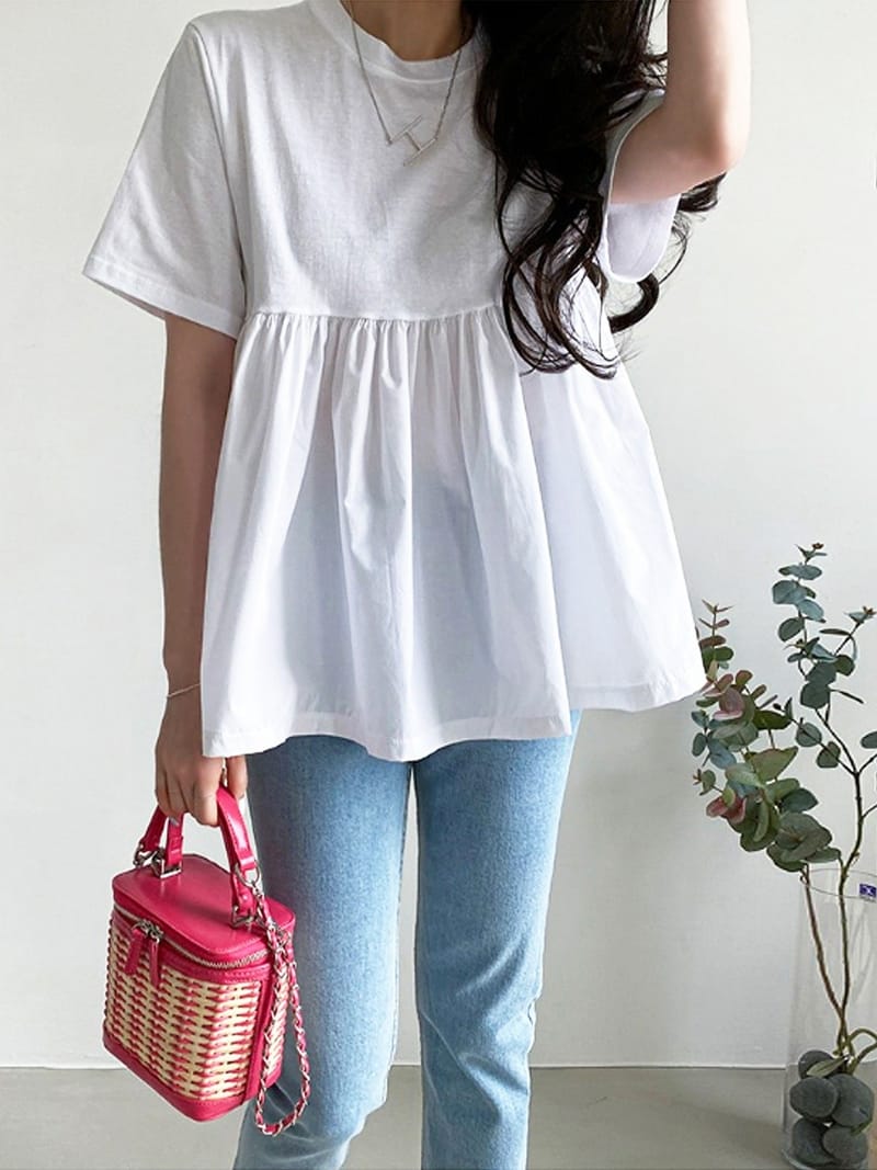 BLACKBANANA - Korean Children Fashion - #Kfashion4kids - Short Sleeves Bagelty