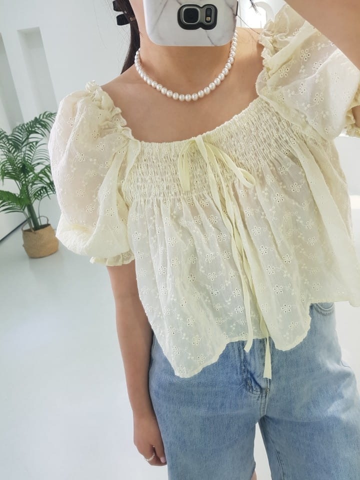 BLEND - Korean Children Fashion - #Kfashion4kids - Punching Embroidery Blanc - 2