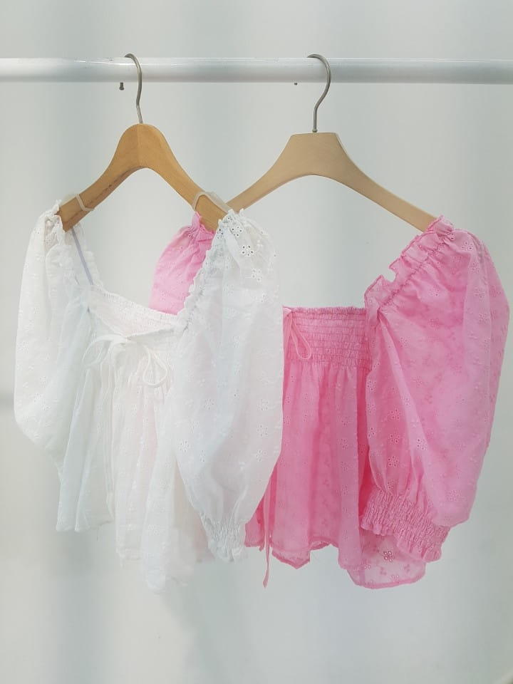 BLEND - Korean Children Fashion - #Kfashion4kids - Punching Embroidery Blanc - 5
