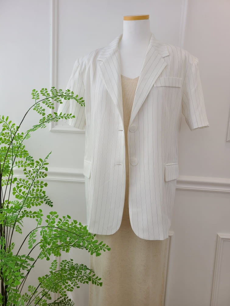 BLEND - Korean Children Fashion - #Kfashion4kids - Stripe Over Jacket - 3