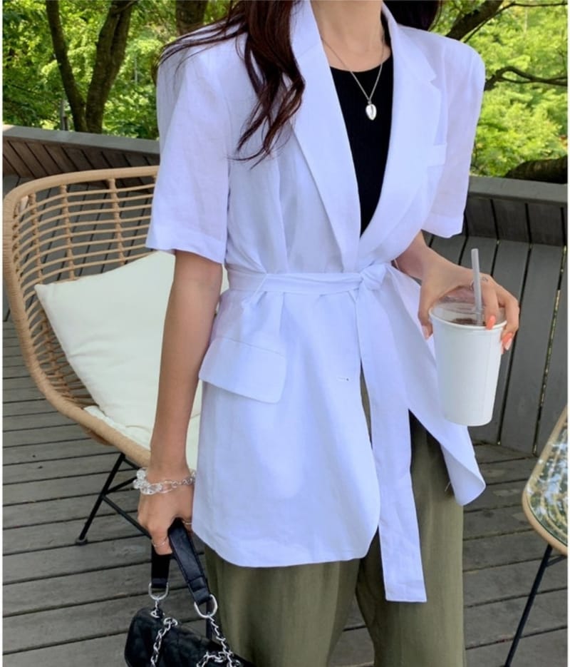 BLEND - Korean Children Fashion - #Kfashion4kids - Maison Linen 100 Jacket - 3