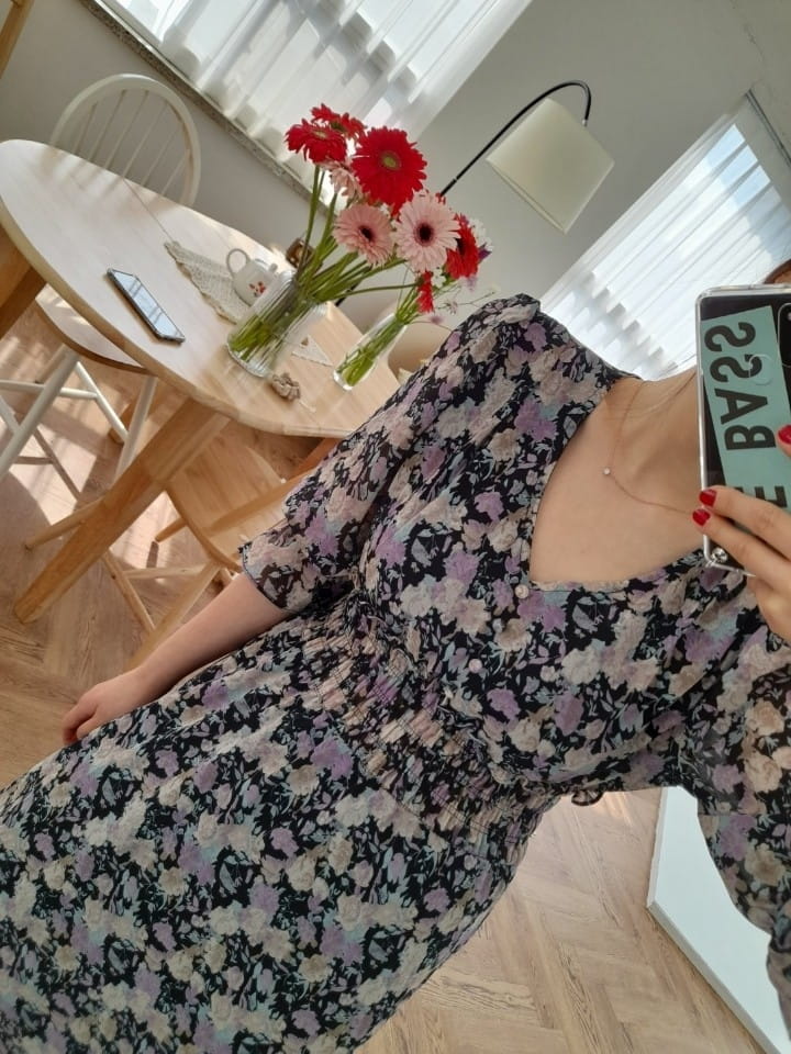BLEND - Korean Children Fashion - #Kfashion4kids - Lisa Smocked Flower One-piece - 3