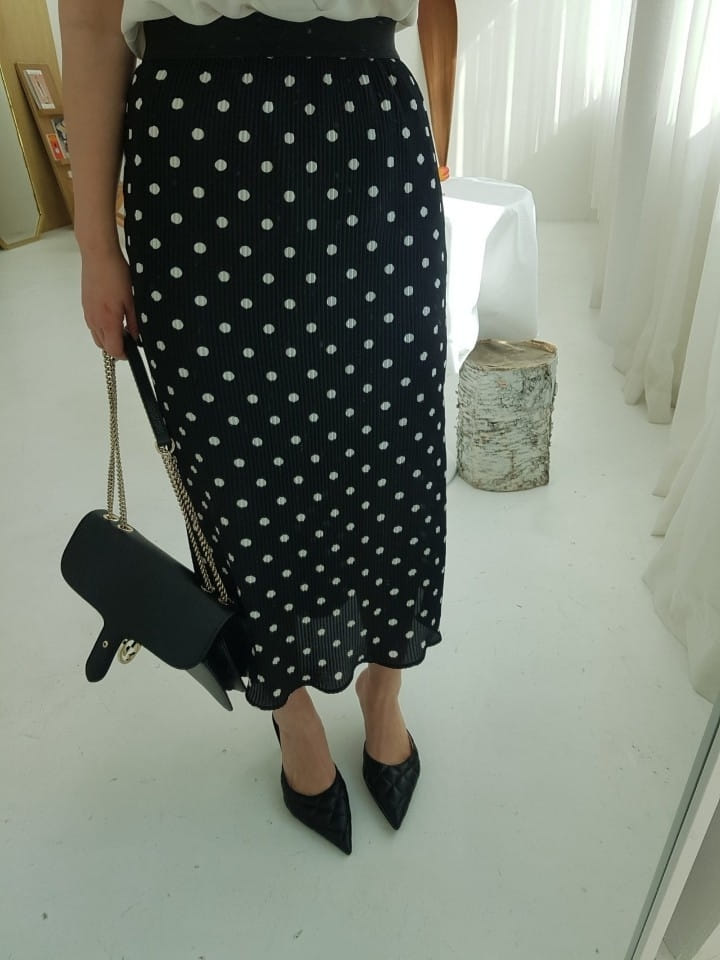BLEND - Korean Children Fashion - #Kfashion4kids - Dot Pleated Long Skirt - 5