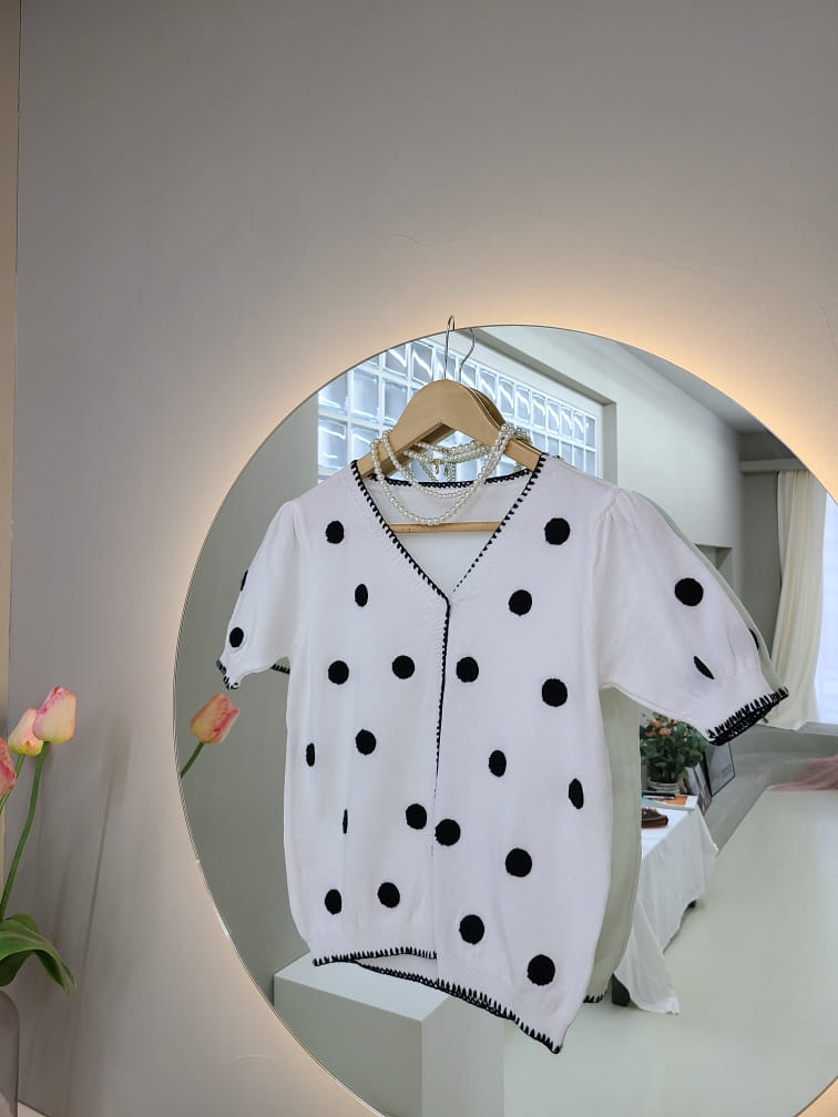 BLEND - Korean Children Fashion - #Kfashion4kids - Dot Cardigan