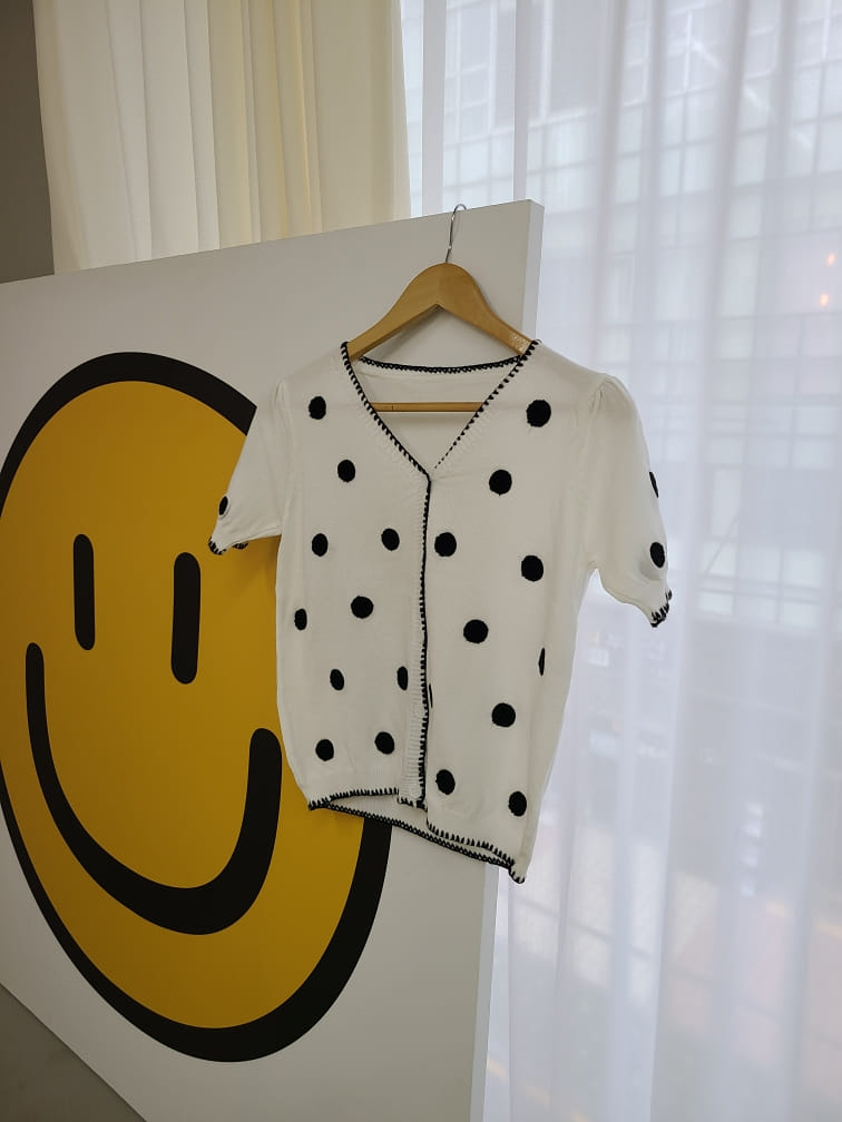 BLEND - Korean Children Fashion - #Kfashion4kids - Dot Cardigan - 5