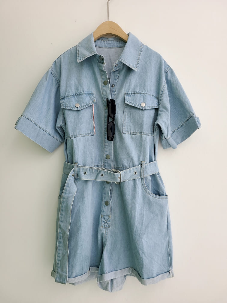 BLEND - Korean Children Fashion - #Kfashion4kids - Denim Jumpsuit