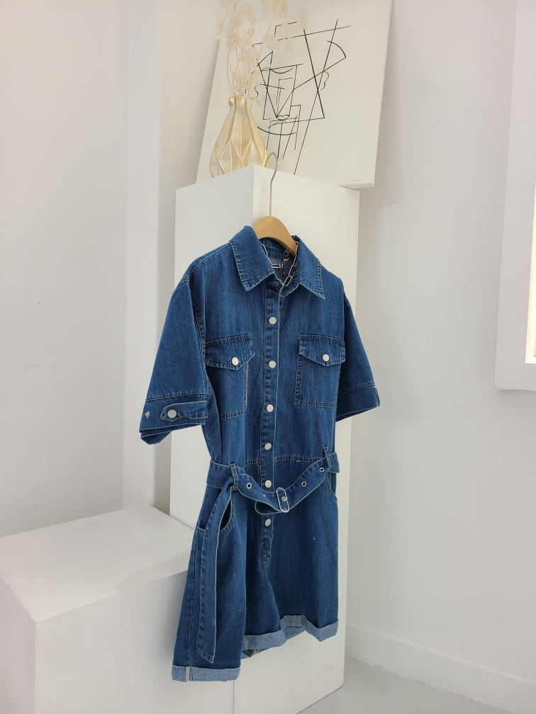 BLEND - Korean Children Fashion - #Kfashion4kids - Denim Jumpsuit - 3