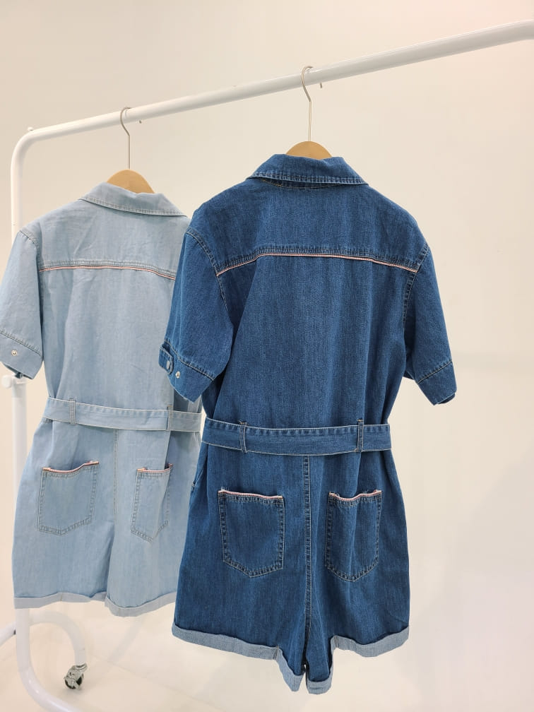 BLEND - Korean Children Fashion - #Kfashion4kids - Denim Jumpsuit - 4