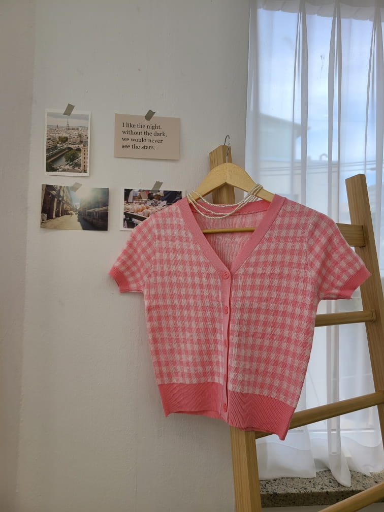 BLEND - Korean Children Fashion - #Kfashion4kids - Gingham Checked Cardigan - 4