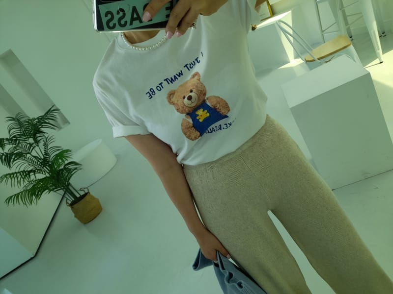 BLEND - Korean Children Fashion - #Kfashion4kids - Teddy Bear Tee - 4