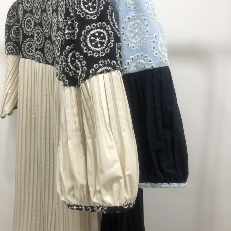 BLOOM - Korean Women Fashion - #Kfashion - Embroidery Pleats One-piece - 6