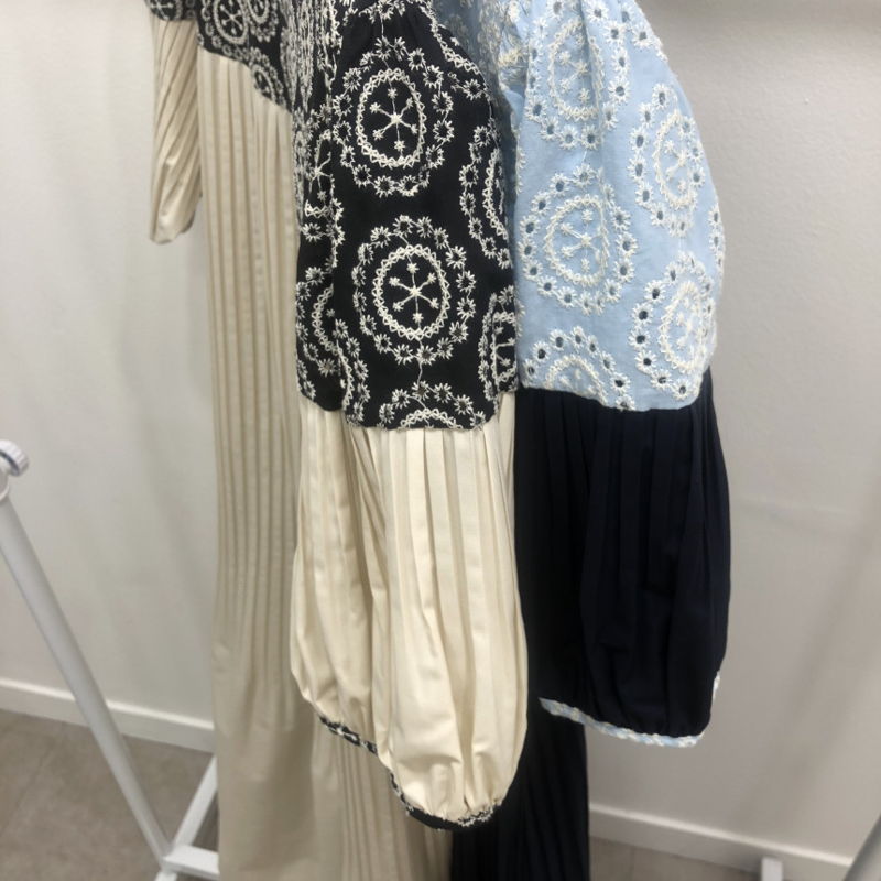 BLOOM - Korean Women Fashion - #Kfashion - Embroidery Pleats One-piece - 7