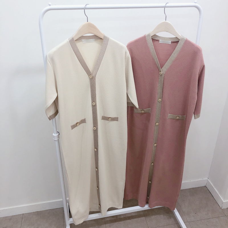 BLOOM - Korean Women Fashion - #Kfashion - Pearl Colored Button One-piece - 4