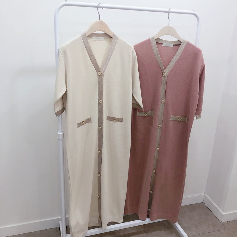BLOOM - Korean Women Fashion - #Kfashion - Pearl Colored Button One-piece - 5