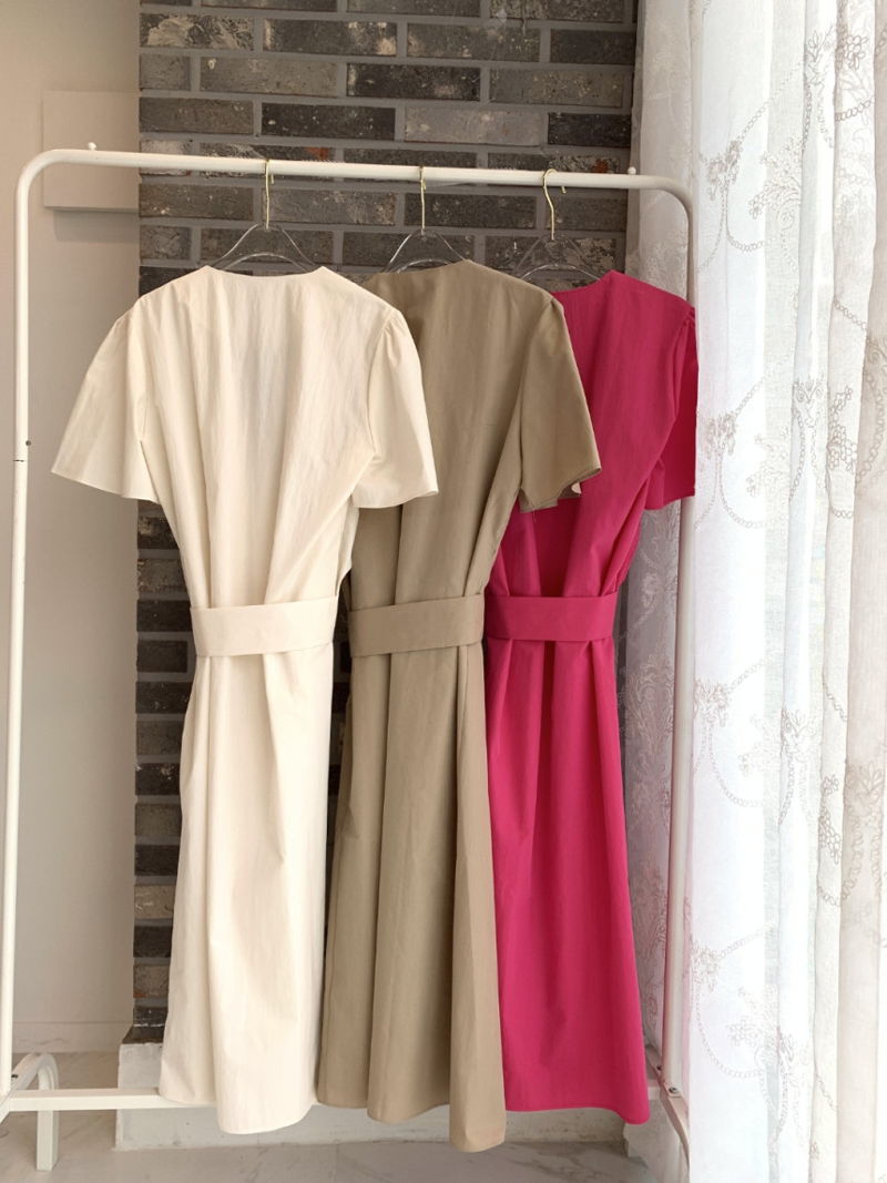 BLOOM - Korean Women Fashion - #Kfashion - Shirts Wrap One-piece - 3
