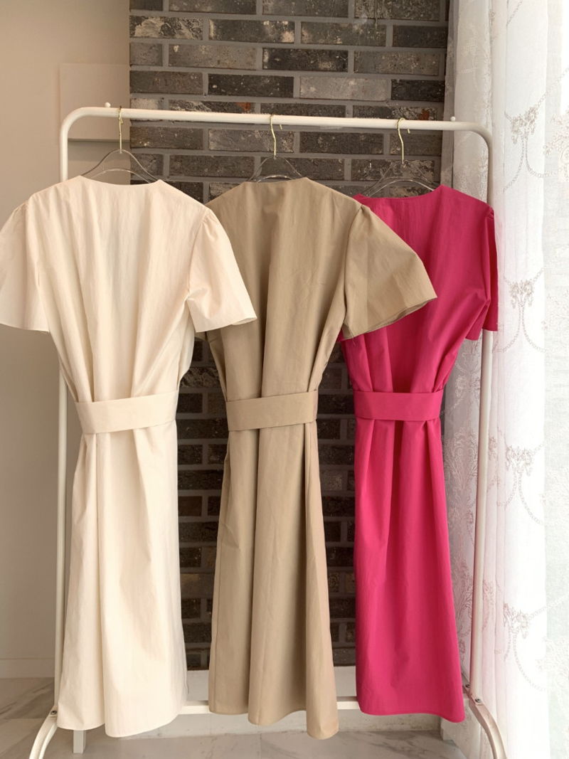 BLOOM - Korean Women Fashion - #Kfashion - Shirts Wrap One-piece - 4