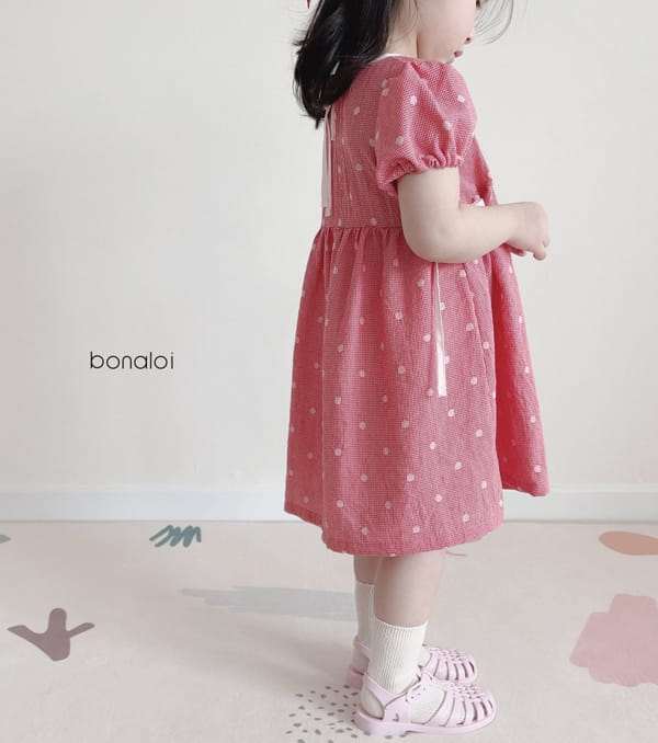 BONALOI - Korean Children Fashion - #Kfashion4kids - Nest Ribbon One-piece - 4