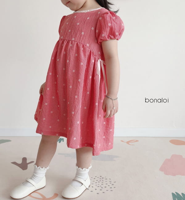 BONALOI - Korean Children Fashion - #Kfashion4kids - Nest Ribbon One-piece - 5
