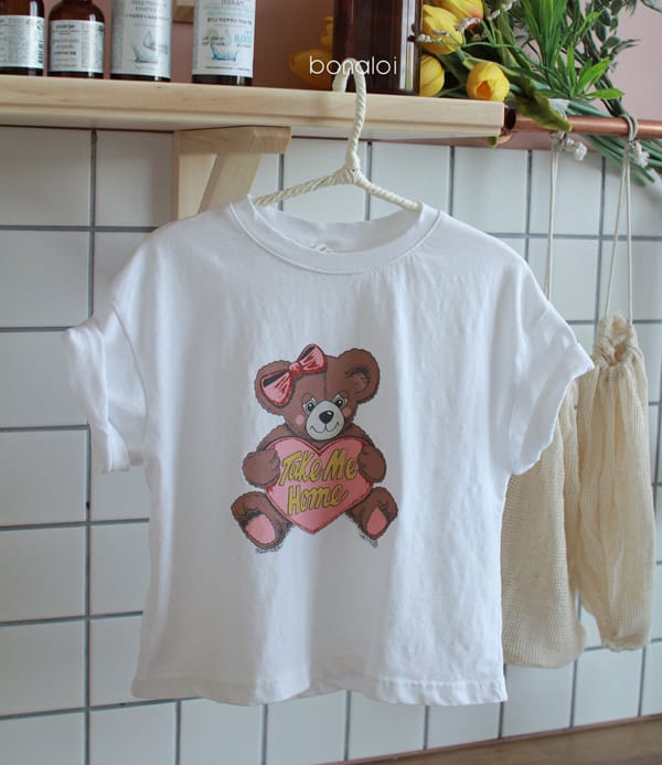 BONALOI - Korean Children Fashion - #Kfashion4kids - Ribbon Bear Tee - 2