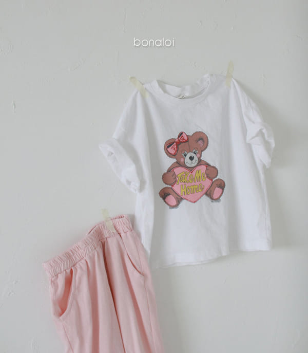 BONALOI - Korean Children Fashion - #Kfashion4kids - Ribbon Bear Tee - 3
