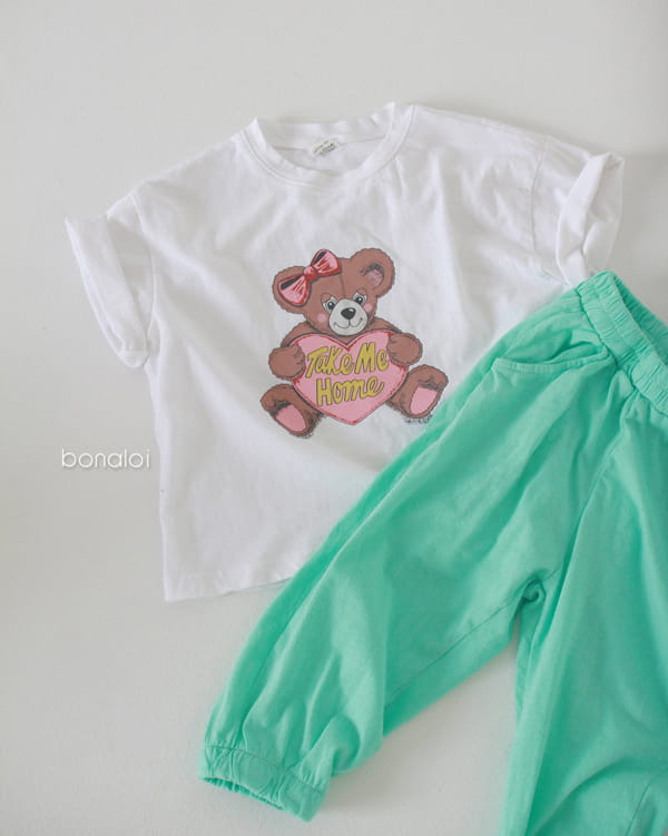 BONALOI - Korean Children Fashion - #Kfashion4kids - Ribbon Bear Tee - 4