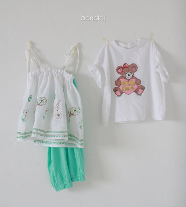 BONALOI - Korean Children Fashion - #Kfashion4kids - Ribbon Bear Tee - 5